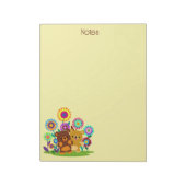 Cute Cartoon Bears' Garden Notepad Notitieblok (Linkerzijde)