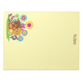 Cute Cartoon Bears' Garden Notepad Notitieblok (Voorkant)