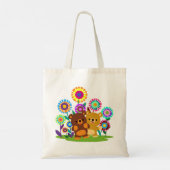 Cute Cartoon Bears' Garden Tote Bag (Achterkant)
