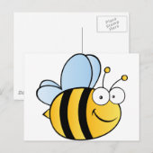 Cute Cartoon Bee Briefkaart (Voorkant / Achterkant)