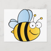 Cute Cartoon Bee Briefkaart (Voorkant)