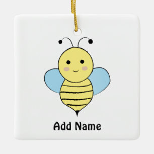 Cute Cartoon Bee Keramisch Ornament