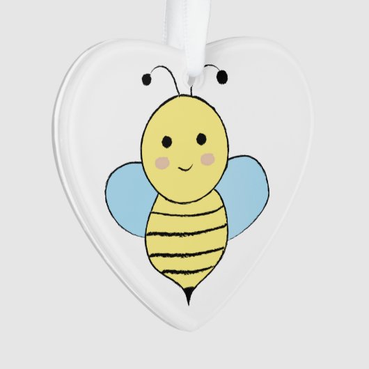 Cute Cartoon Bee Ornament (voorkant)