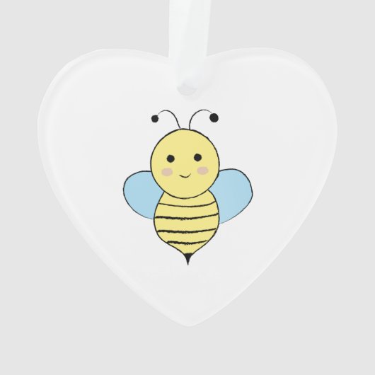 Cute Cartoon Bee Ornament (achterkant)
