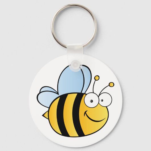 Cute Cartoon Bee Sleutelhanger (Voorkant)