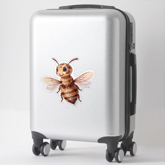 Cute Cartoon Bee Sticker (Koffer)