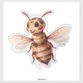 Cute Cartoon Bee Sticker (Vel)