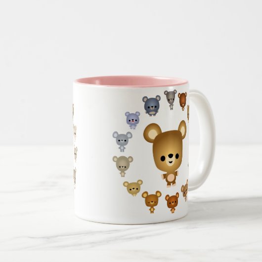 Cute Cartoon Beer Babies Mok (Voorkant rechts)