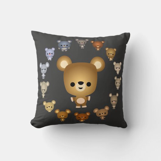 Cute Cartoon Beer Babies Pillow Kussen (Voorkant)