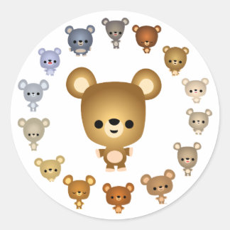 Cute Cartoon Beer Babies Sticker