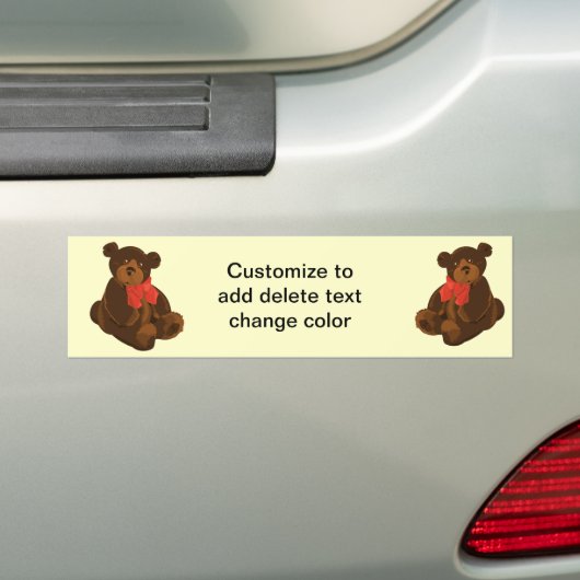 Cute cartoon beer bumpersticker (Op auto)