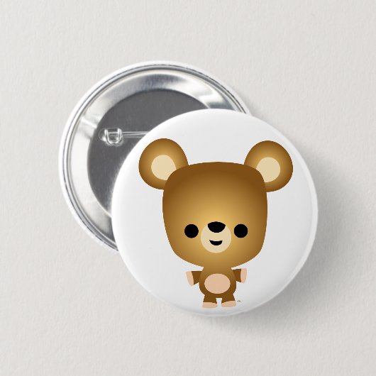 Cute Cartoon Beer Cub Button Badge (Voorkant /achterkant)