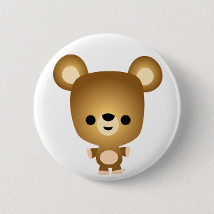 Cute Cartoon Beer Cub Button Badge