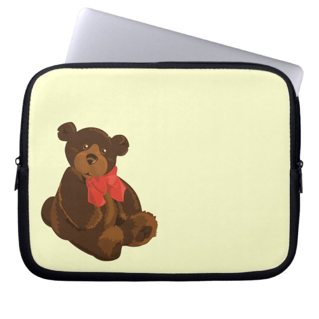 Cute cartoon beer laptop sleeve (Voorkant)
