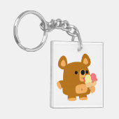 Cute Cartoon Beer met ijscream AcrylSleutelhanger Sleutelhanger (Voorkant Links)