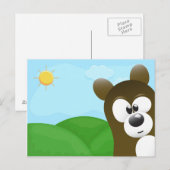 Cute Cartoon Beer Photo Bomb Briefkaart (Voorkant / Achterkant)