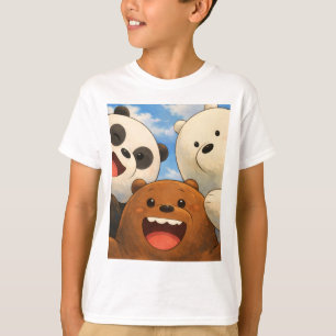 Cute Cartoon Beer & Vrienden Kids T-Shirt