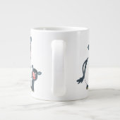 Cute Cartoon Belted Galloway Cow and Calf Grote Koffiekop (Achterkant)