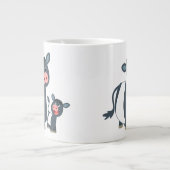 Cute Cartoon Belted Galloway Cow and Calf Grote Koffiekop (Voorkant)