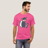 Cute Cartoon Belted Galloway Cow and Calf T-Shirt (Voorkant volledig)