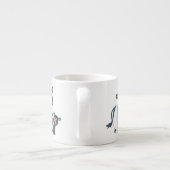 Cute Cartoon Belted Galloway Koe and Calf Espresso Kop (Achterkant)