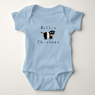Cute Cartoon Beltie Kerstmis Belted Galloway Cow Romper