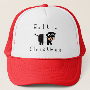 Cute Cartoon Beltie Kerstmis Belted Galloway Koe Trucker Pet
