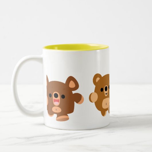 Cute cartoon Beren 4 mok (Links)