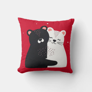 🐻❤️ Cute Cartoon Beren Cozy Rode Decor Cadeau ✨ Kussen