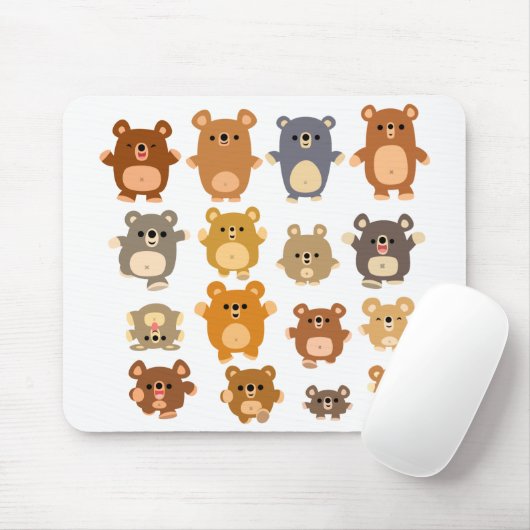 Cute Cartoon Beren mousepad Muismat (Met muis)
