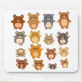 Cute Cartoon Beren mousepad Muismat (Voorkant)