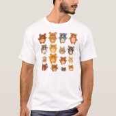 Cute Cartoon Beren T-shirt (Voorkant)