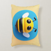 Cute Cartoon Bij Illustratie Accent Kussen (Voorkant(Verticaal))