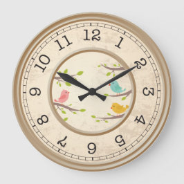 Cute Cartoon Birds Childrens Grote Klok