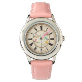 Cute Cartoon Birds Childrens Horloge