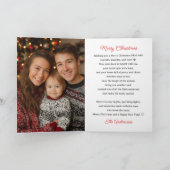 Cute Cartoon Birds Retro Merry Christmas Photo Feestdagen Kaart (Binnen)