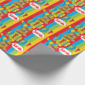 Cute Cartoon Birthday Beer Cadeaupapier (Hoek)