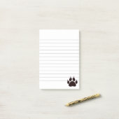 Cute Cartoon Black Cat Paw Prins gerangschikt Post-it® Notes (Op bureau)