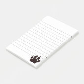 Cute Cartoon Black Cat Paw Prins gerangschikt Post-it® Notes (Schuin)