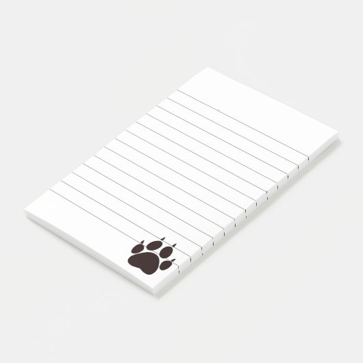 Cute Cartoon Black Cat Paw Prins gerangschikt Post-it® Notes (Schuin)