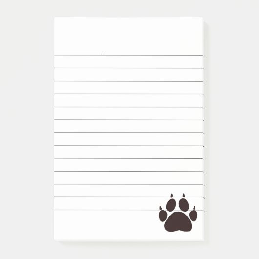 Cute Cartoon Black Cat Paw Prins gerangschikt Post-it® Notes (Voorkant)