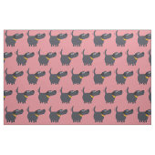 Cute Cartoon Black Labrador Fabric Stof (Fat Quarter)