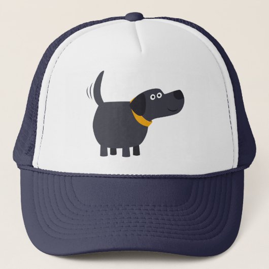 Cute Cartoon Black Labrador Pet (Voorkant)