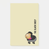Cute Cartoon Black Sheep Drawing Post-it® Notes (Voorkant)