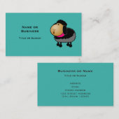 Cute Cartoon Black Sheep Drawing Visitekaartje (Voorkant / Achterkant)