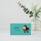 Cute Cartoon Black Sheep Drawing Visitekaartje (Staand voorkant)