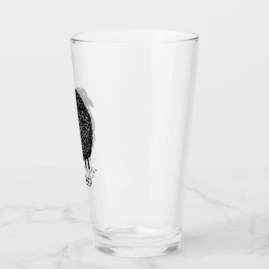 Cute Cartoon Black Sheep met aangepaste tekst Glas (Links)