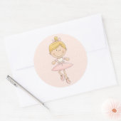 Cute Cartoon Blonde Ballerina Ronde Sticker (Envelop)