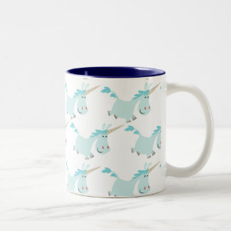 Cute Cartoon Blue Unicorns mok
