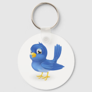 Cute cartoon bluebird sleutelhanger